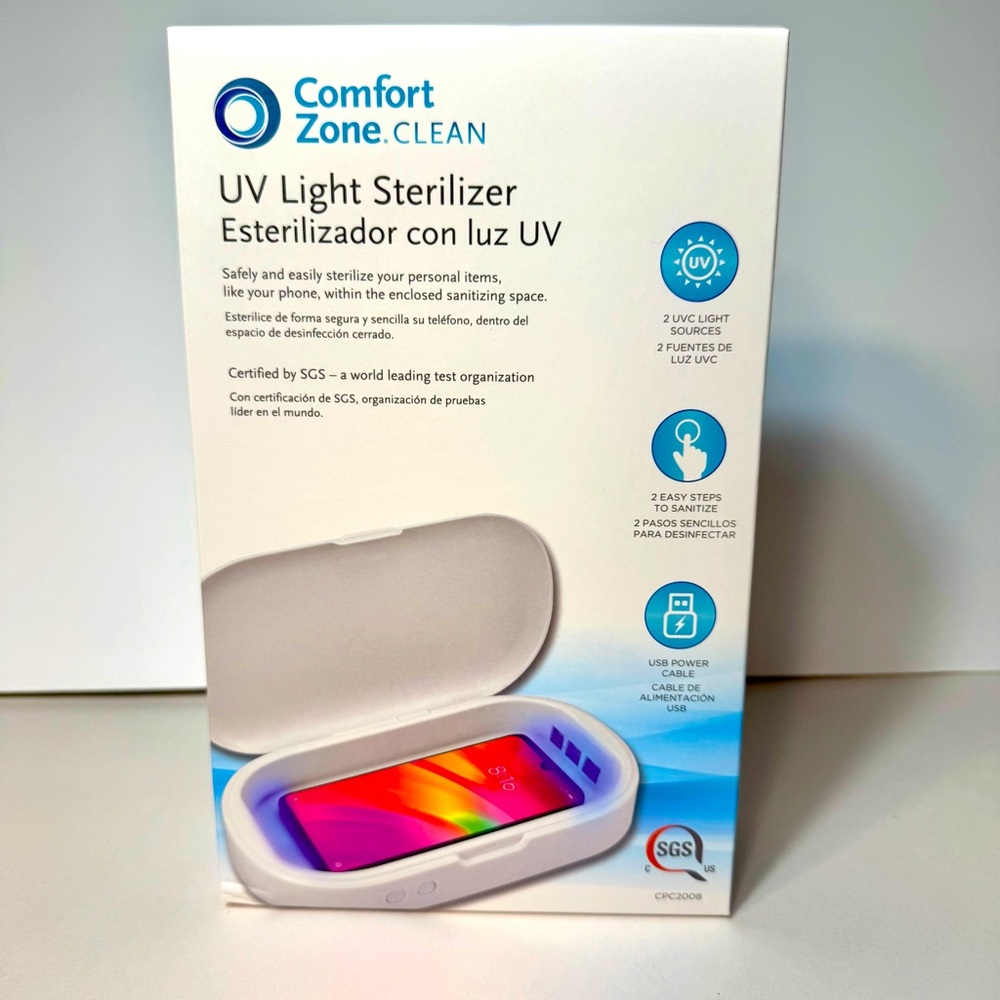 NIB. Comfort Zone. CLEAN UV Light Sterilizer
Safely and easily sterilize items